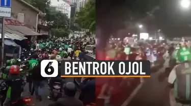 Video bentrokan antara ojek online dan mata elang (debt collector) beredar di media sosial.