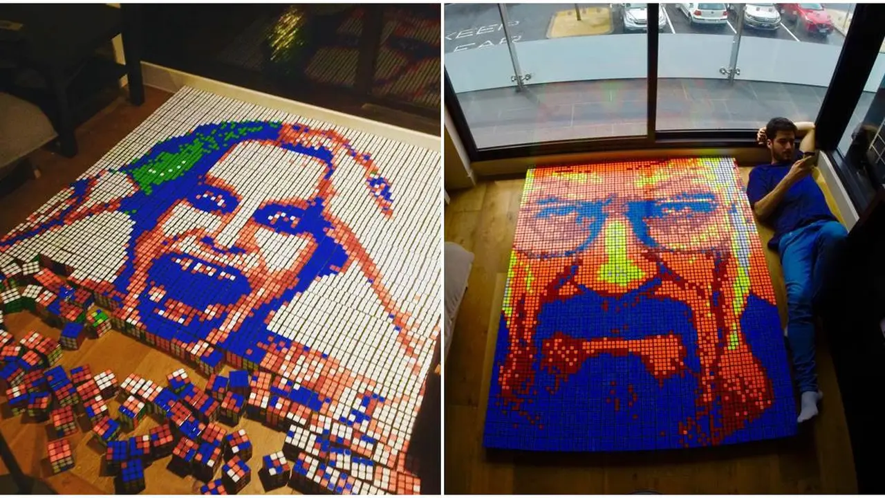 Pria Ini Buat Wajah Selebriti dari Rubik, Hasilnya Bikin Kagum