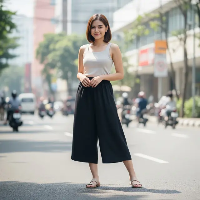Model Celana 7/9 Wanita Terbaru (Image by Gemini AI)