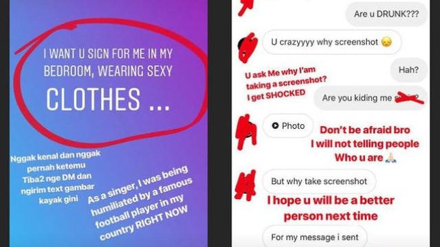 Via Vallen posting pesan pelecehan yang diterimanya. (Foto: Instagram.com/viavallen)