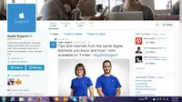 Tampilan akun Twitter @AppleSupport yang baru diluncurkan Apple, Kamis (3/3/2016).
