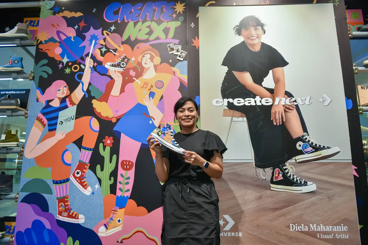 Kolaborasi Converse Indonesia berasama Diela Maharanie yang Mendukung Kebebasan Berekspresi Kaum Muda