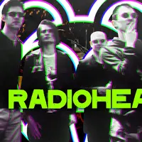 Radiohead tidak hanya berkarya, tetapi mampu memberi sentuhan berbeda dan daya magis di setiap lagunya. (Foto: Pinterest, Desain: Nurman Abdul Hakim/Bintang.com)