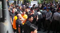 Rekonstruksi pembunuhan pasutri di Bandung. (Okan Firdaus/Liputan6.com)