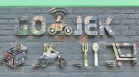 Logo Go-Jek di Markas Go-Jek di Kemang, Jakarta. Liputan6.com/Mochamad Wahyu Hidayat
