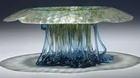 Daniela Forti membuat seni meja dari kaca yang berbentuk ubur-ubur