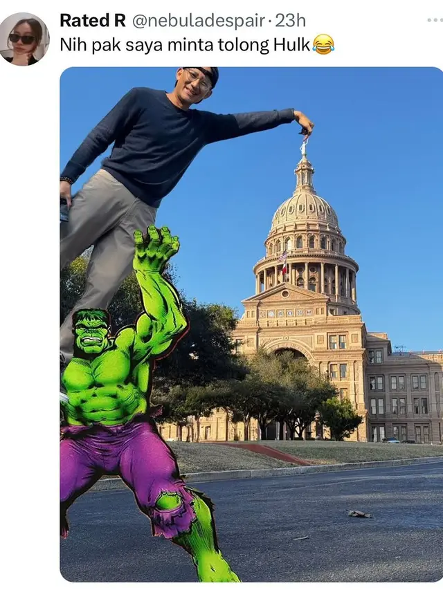 6 Potret Sandiaga Uno Minta Fotonya di Texas Capitol Diedit Netizen, Hasilnya Kocak