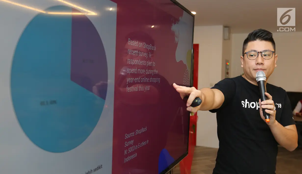Co-Founder of ShopBack Joel Leong Yolanda Margaretha memberikan paparan di kantor baru ShopBack, Wisma 77, Jakarta Barat, Rabu (21/8/2019). ShopBack telah memberikan cashback lebih dari Rp117 miliar kepada pengguna di Indonesia atau naik dua kali lipat dibanding tahun lalu. (Liputan6.com/HO/Vinda)