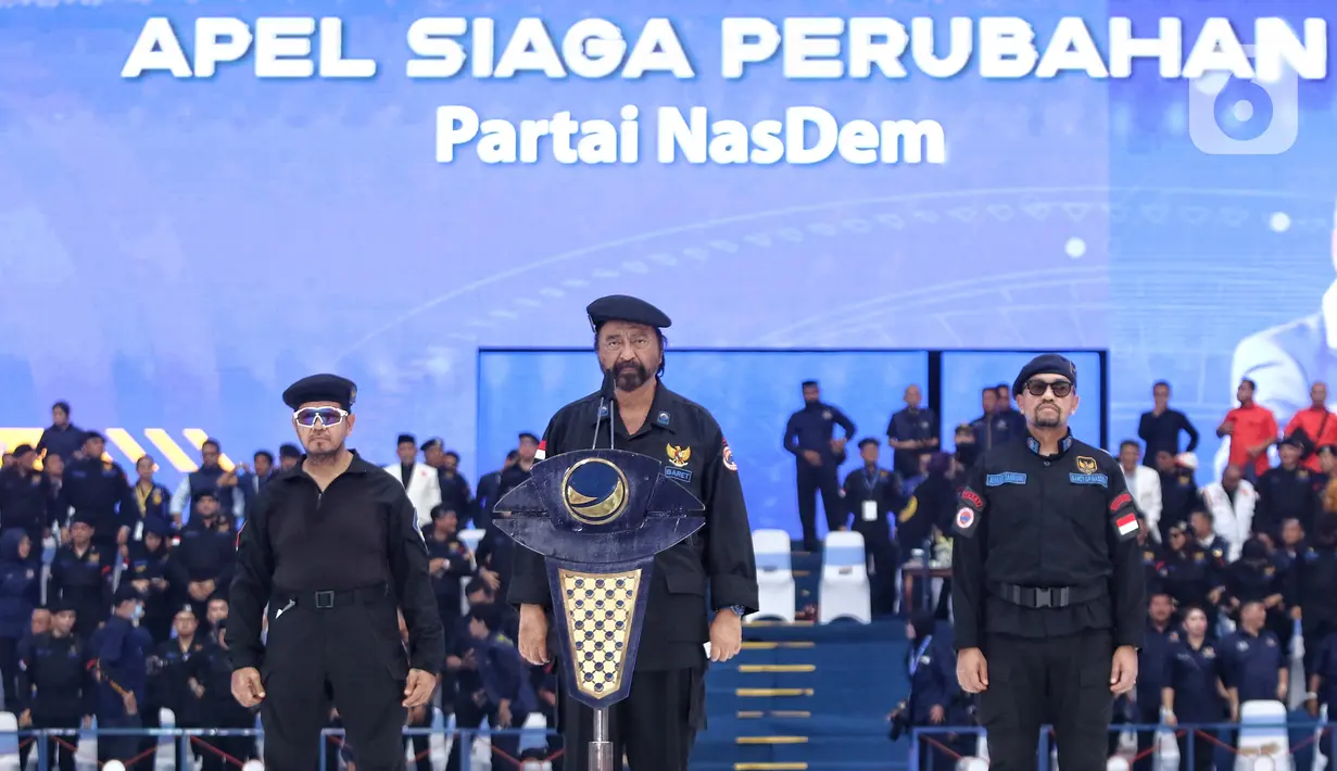 Paloh menilai Indonesia kini terkesan menjadi bangsa yang menghargai materialistik dan terjebak dalam sistem pragmatis. (Liputan6.com/Angga Yuniar)