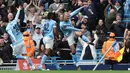 Erling Haaland mengaku senang karena hari ini ia bisa mencetak hattrick. Pasalnya sang striker sudah lama tidak mencetak tiga gol dalam satu pertandingan. (AFP/Darren Staples)