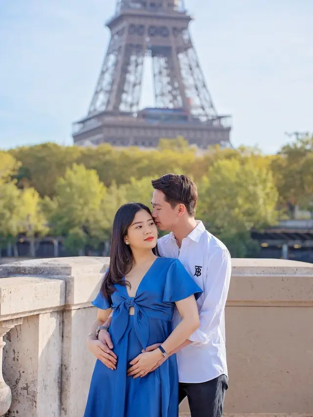 Kenang Prewedding, 6 Gaya Maternity Shoot Valencia Tanoesoedibjo di Paris
