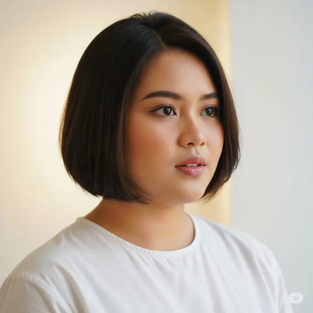 Potongan Rambut Bob Pendek Ala Korea. Foto: Gemini