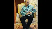 Kepala Badan Perencanaan Pembangunan Nasional (Bappenas) Andrinof Chaniago saat berkunjung menemui Ketua DPD, Jakarta, Kamis (6/11/2014) (Liputan6.com/Andrian M Tunay) 
