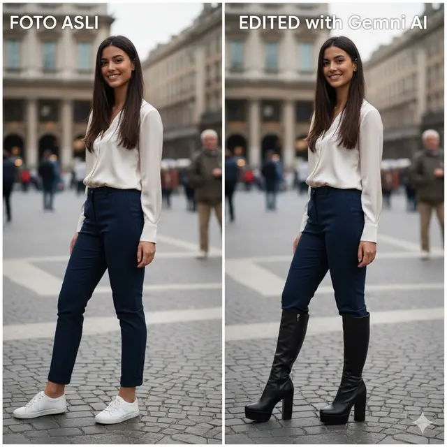 Prompt Pengaturan High Heels atau Sepatu Platform