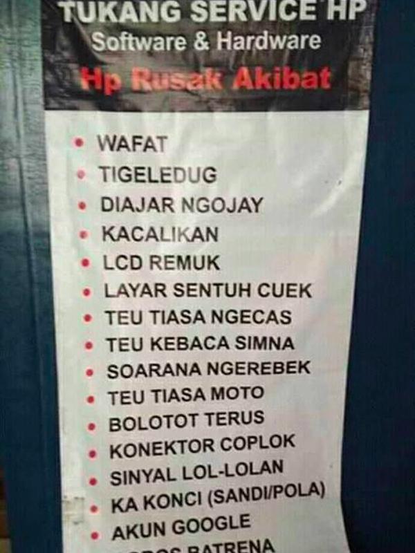 Viral Spanduk Jualan Super Kocak, Kearifan Lokal Banget