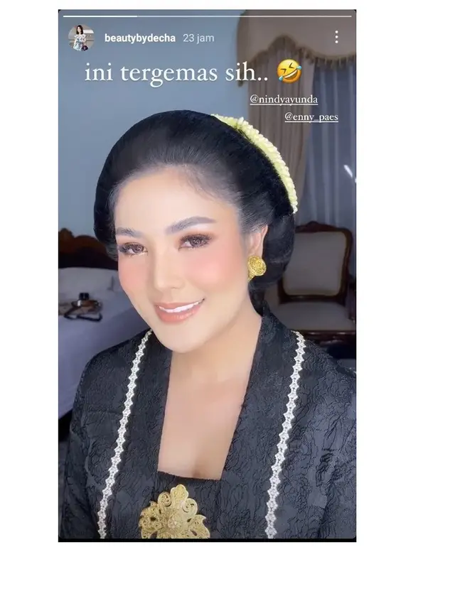 6 Pesona Nindy Ayunda dengan Baju Adat Jawa, Bikin Pangling
