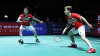Kevin Sanjaya Sukamuljo/Marcus Fernaldi Gideon pada Fuzhou China Terbuka 2019. (dok. PBSI)