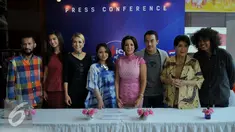 Sejumlah selebriti saat menghadiri konferensi pers Konser Voice of Children, Jakarta, Rabu (7/10/2015). Konser ini untuk memberi dukungan kepada anak-anak Indonesia yang membutuhkan bantuan. (Liputan6.com/Faisal R Syam)