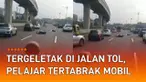 Insiden kecelakaan dialami oleh seorang pelajar SMP perempuan ini tertabrak mobil di jalan tol mengundang perhatian.