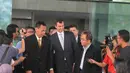 Menteri Kehakiman Australia Michael Keenan saat memberikan keterangan kepada sejumlah  wartawan di gedung KPK, Jakarta, Selasa (19/8/14). (Liputan6.com/Herman Zakharia)