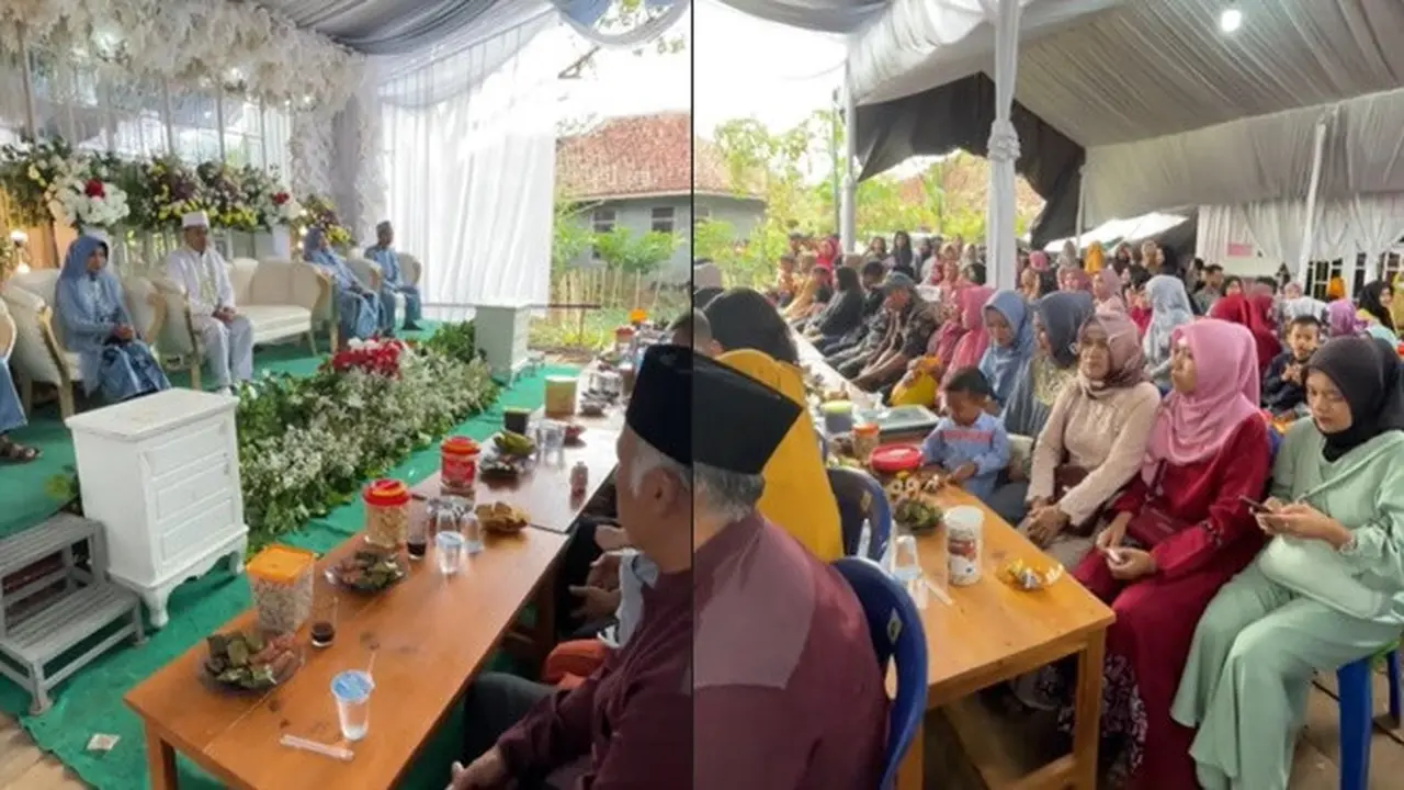 Momen Pernikahan Bak Rapat Wali Murid Ini Bikin Canggung, Tamu Terlalu Dekat