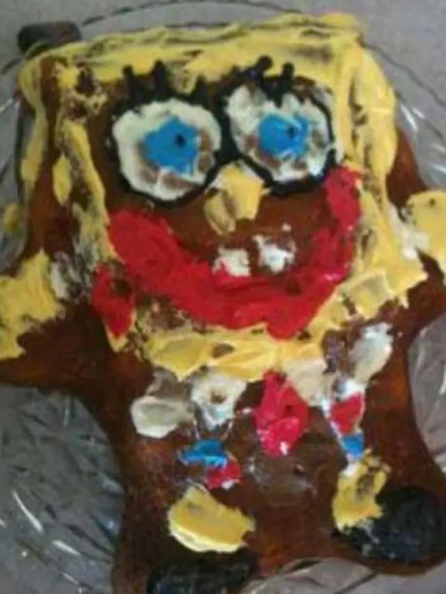 6 Potret Kue Spongebob Gagal Ini Tak Sesuai Ekspektasi, Bikin Kecewa