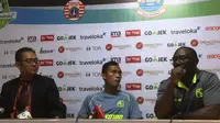 Pelatih Barito Putera, Jacksen F. Tiago dalam konferensi pers seusai laga melawan Persija Jakarta, Sabtu (22/4/2017) di Stadion Patriot, Bekasi. (Bola.com/Wiwig Prayugi)