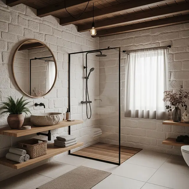 Contoh Kamar Mandi Aman untuk Lansia di Rumah Desa (AI)