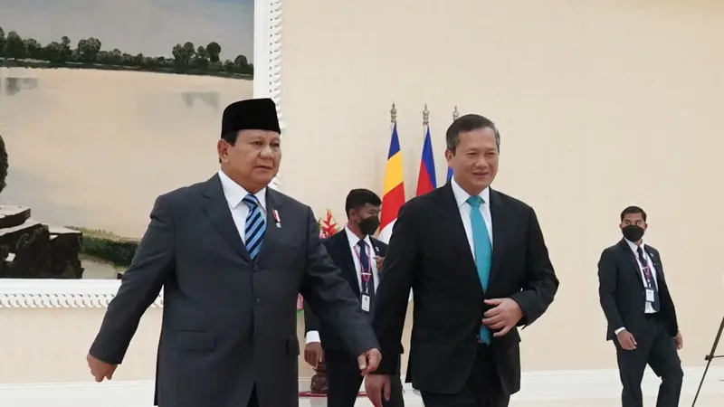 Menteri Pertahanan RI yang juga presiden terpilih 2024-2029 Prabowo Subianto saat berkunjung ke Kamboja, Jumat (6/9/2024).