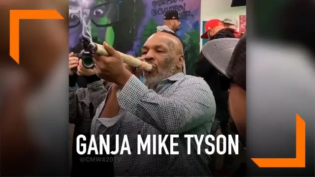 Mike Tyson menghadiri festival ganja di Los Angeles, AS. Dalam acara tersebut ia mengisap ganja berukuran 30 cm.