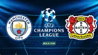 Prediksi Liga Champions: Man City vs Leverkusen. (Bola.com/Wiwig Prayugi)