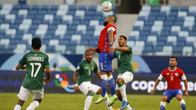 Foto Copa America: Gol Semata Wayang Brereton Bawa Poin Penuh Chile Ketika Tumbangkan Bolivia pada Grup A CONMEBOL Copa America 2021