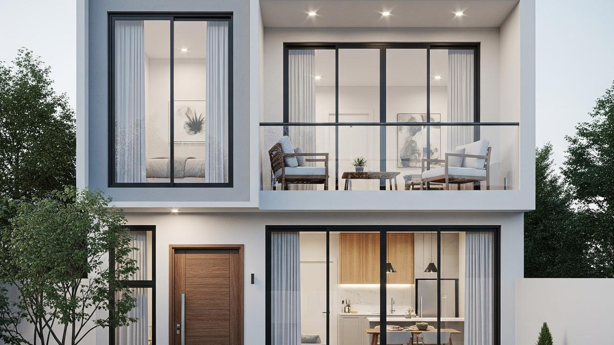 Inspirasi 8 Rumah Tipe 45 Gaya Modern 2 Lantai dengan Balkon, Solusi Hunian Fungsional dan Stylish