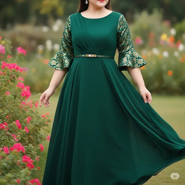 Model Baju Pesta untuk Lengan Besar agar Tampil Fashionable dan Percaya Diri (Ilustrasi AI)
