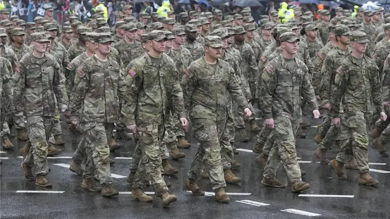 Parade militer perdana di Korea Selatan sejak 2013. (AP/Ahn Young-Joon)