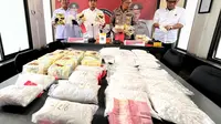 Ditresnarkoba Polda Kalsel rilis pengungkapan 20 Kg Sabu. (Liputan6.com/ist)