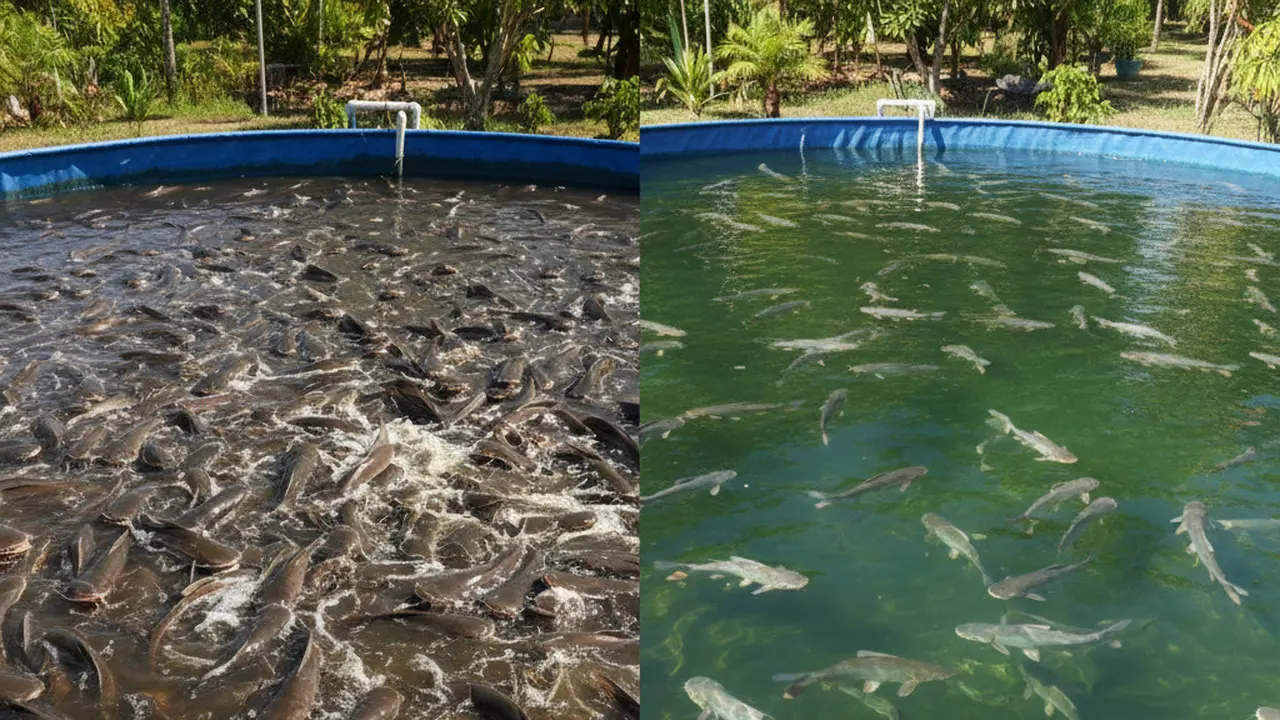 Perbandingan Ternak Ikan Lele dan Patin. AI
