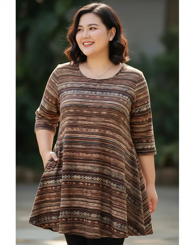 Model Baju Lurik Wanita Gemuk