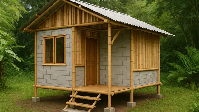 7 Model Rumah Kecil Tapi Cantik 3x6 Meter dari Bambu dan Batako, Tampilan Estetik, Hemat Biaya dan Ramah Lingkungan