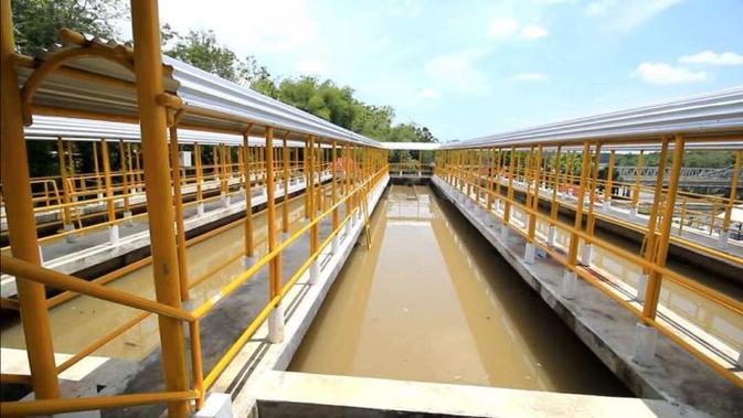 Kementerian PUPR mengembangkan Sistem Pengelolaan Air Minum (SPAM) Kota Bandar Lampung yang akan melayani 300 ribu  jiwa penduduk. (Dok Kementerian PUPR)