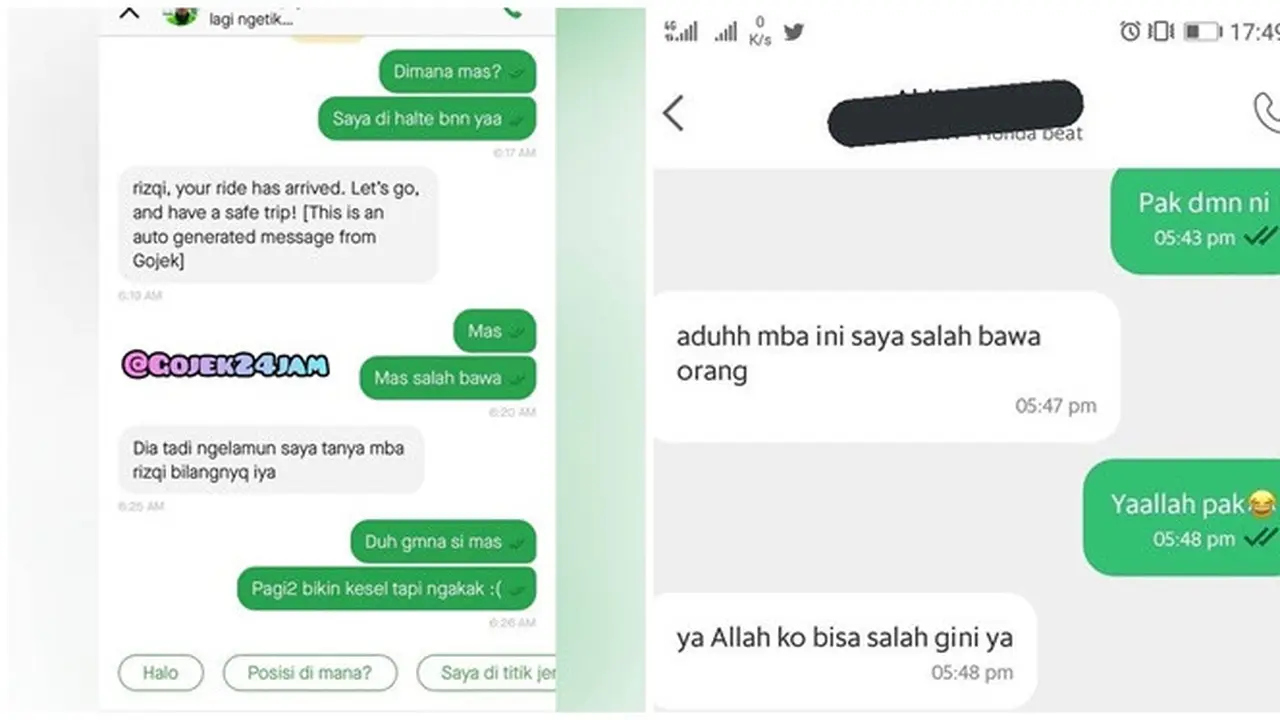 Momen Lucu Saat Driver Ojek Online Salah Bawa Penumpang Ini Bikin Heran