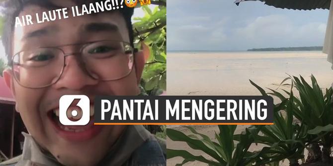 VIDEO: Viral Pria Berjalan Di Tengah Pantai Mengering, Bikin Panik Netizen