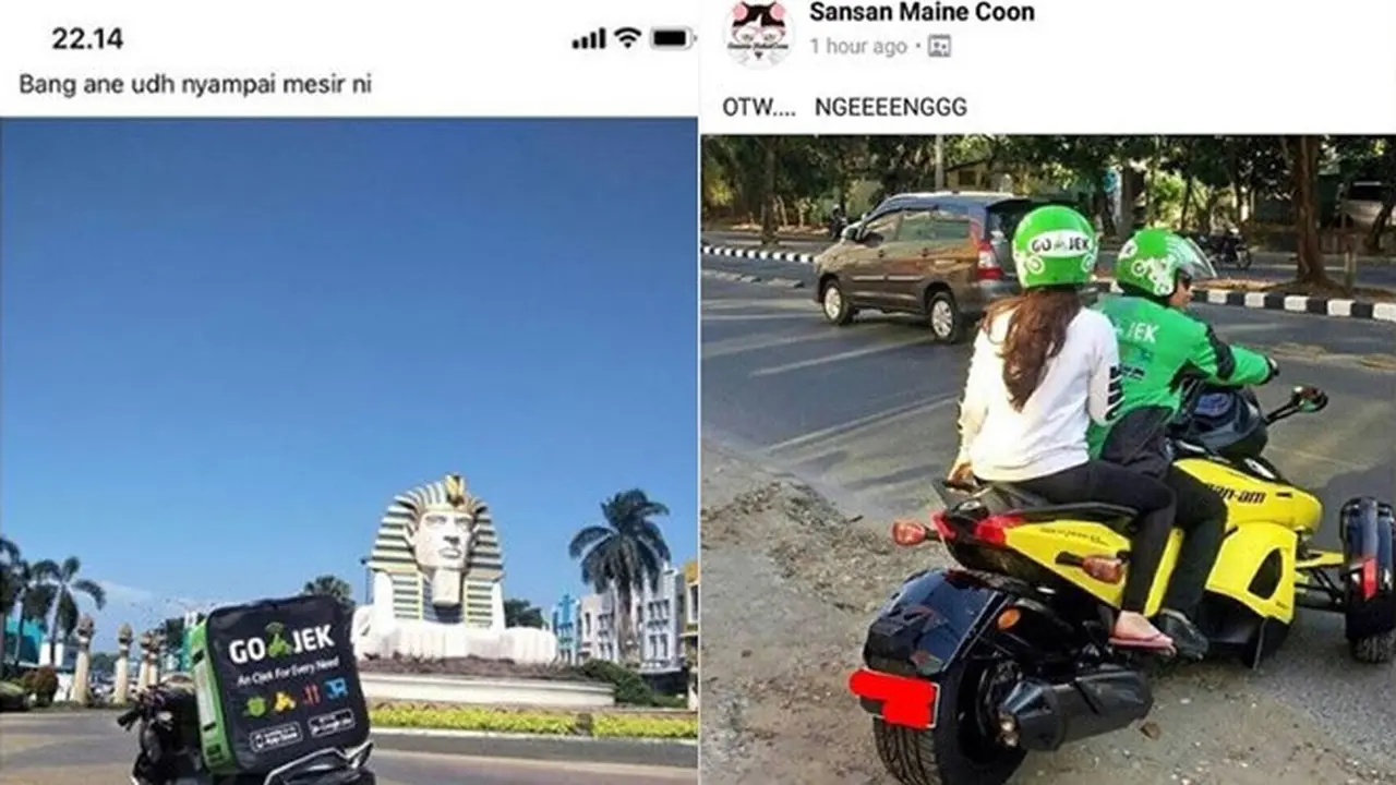 6 Status Facebook Nyeleneh Ojek Online Ini Bikin Ketawa Geli