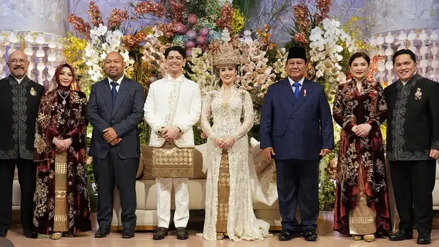 Putri Ketiga Erick Thohir, Magisha Afryea saat resepsi pernikahan.  [@erickthohir]