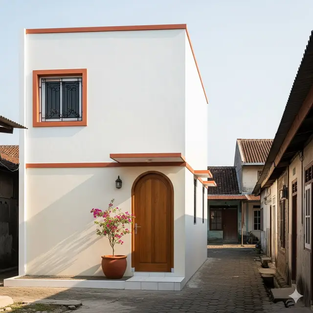 Minimalis Mediterranean dengan Warna Netral
