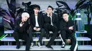 Winner juga menaruh kekaguman kepada BigBang. Bahkan mereka terlihat malu-malu saat berinteraksi dengan BigBang. (Foto: Soompi.com)