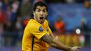Luis Suarez menempati urutan kedua pencetak gol sementara La Liga Spanyol dengan jumlah gol sebanyak 26. (Reuters/Sergio Perez)