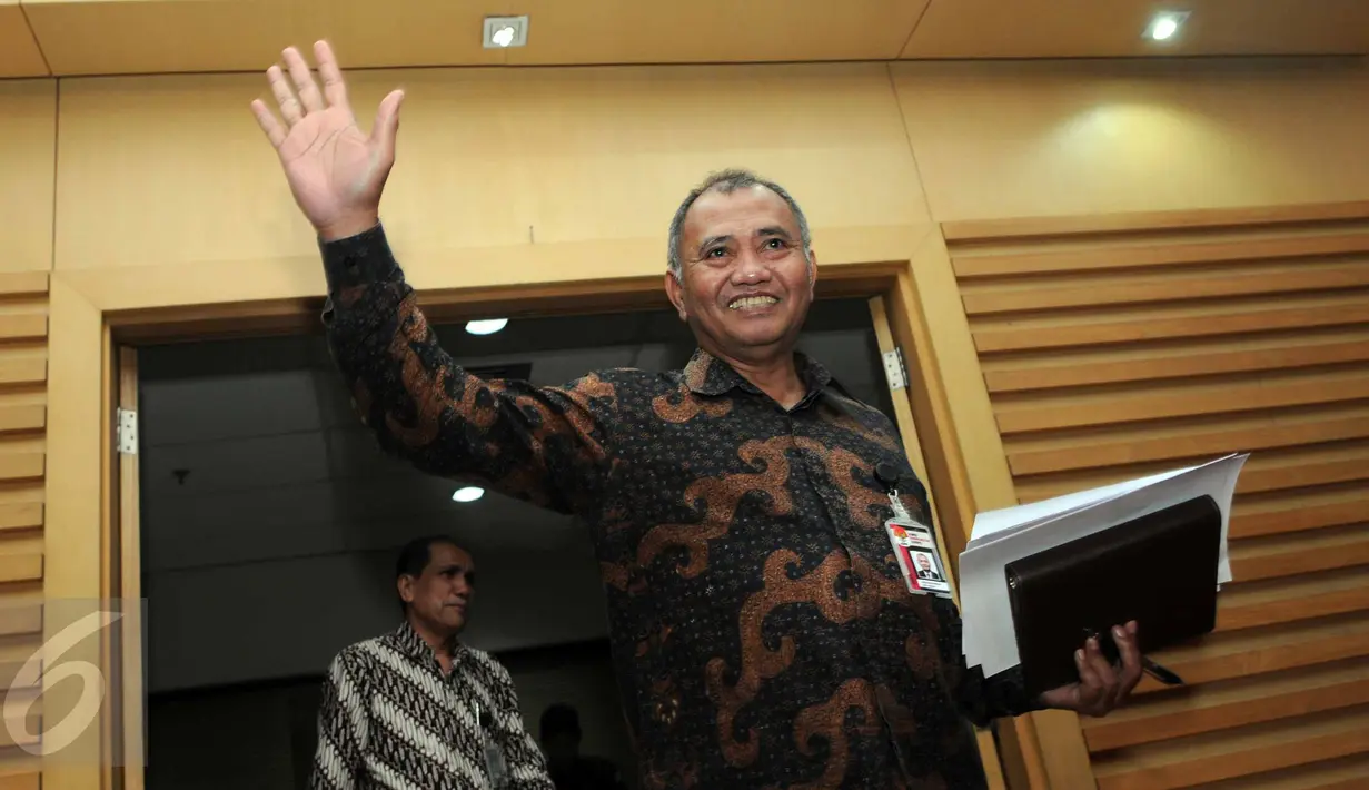 Ketua KPK Agus Rahardjo hadir dalam acara diskusi pimpinan KPK dengan media di Gedung KPK, Jakarta, (12/1). Dalam diskusi, pimpinan KPK menyatakan prioritas utama KPK ke depan adalah integrasi antara pencegahan dan penindakan. (Liputan6.com/Helmi Afandi)