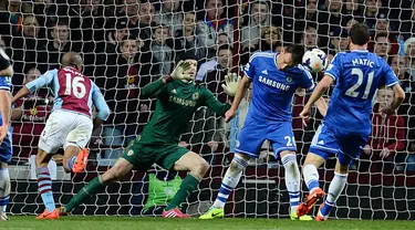 Highlight pertandingan Liga Inggris antara Aston Villa melawan Chelsea di Villa Park (Birmingham).