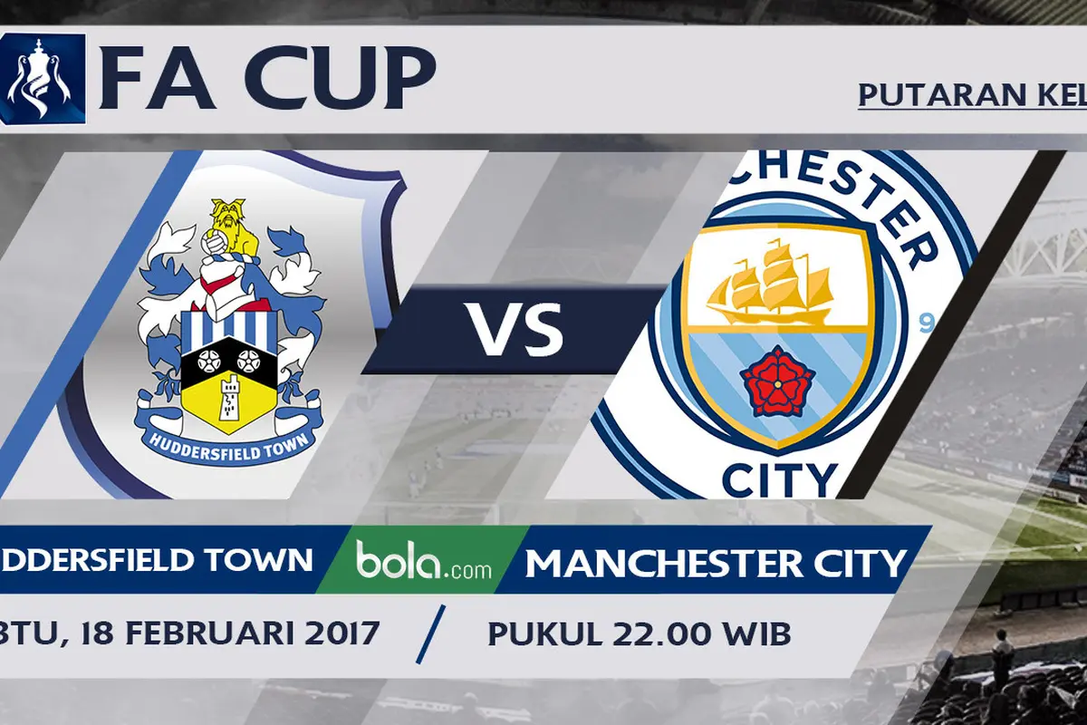 Piala FA, Huddersfield Town Vs Manchester City